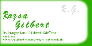 rozsa gilbert business card